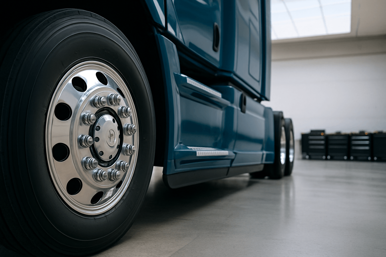 Semi truck on highway - Contact